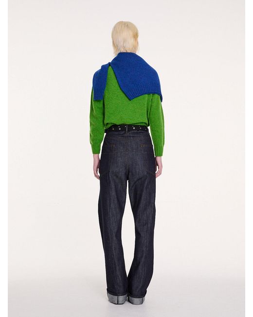 La Fetiche Green Fifi Crew Neck Shetland Sweater