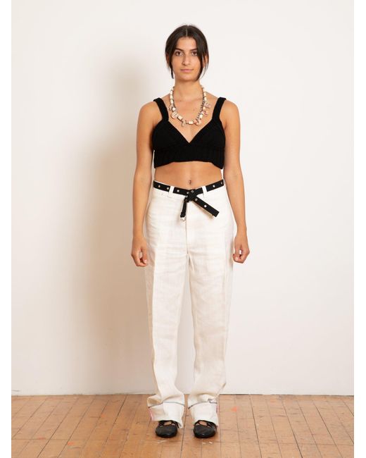 La Fetiche White Lucia Hand Knit Bralette