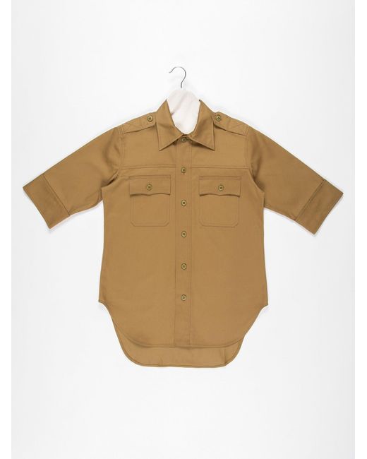 La Fetiche Natural Alice Cotton Cotton Utility Shirt