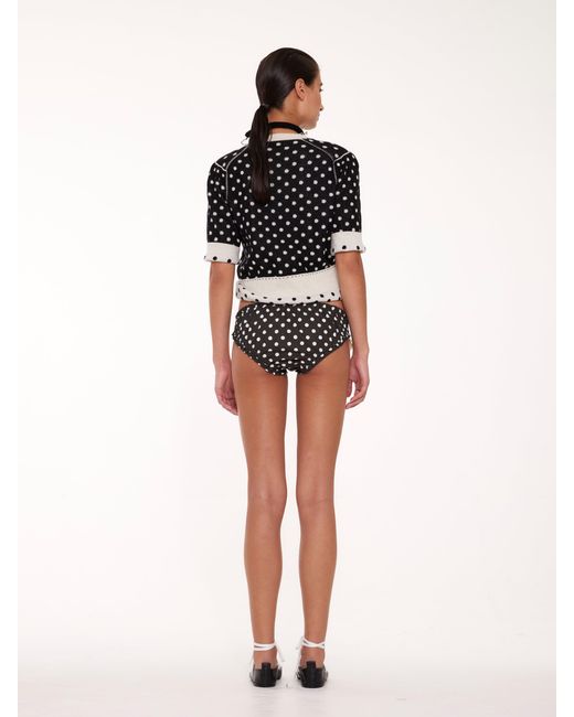 La Fetiche Black Wallis Short Sleeve Sweater