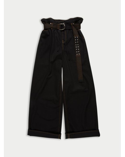 Women's Black Keith Cotton Utility Trousers