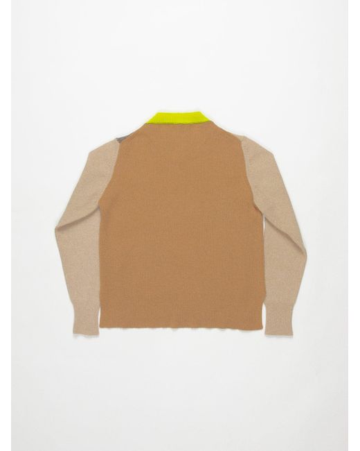 La Fetiche Yellow Plum Traditional 'Argyle' Intarsia Sweater