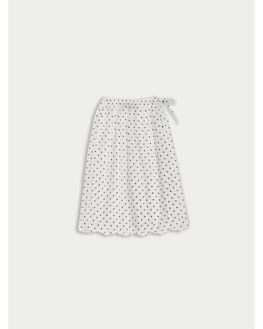 La Fetiche White Piano Slip Skirt