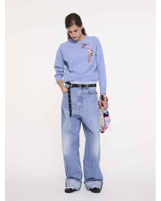 La Fetiche Blue Juergen Stonewashed Boyfriend Jean