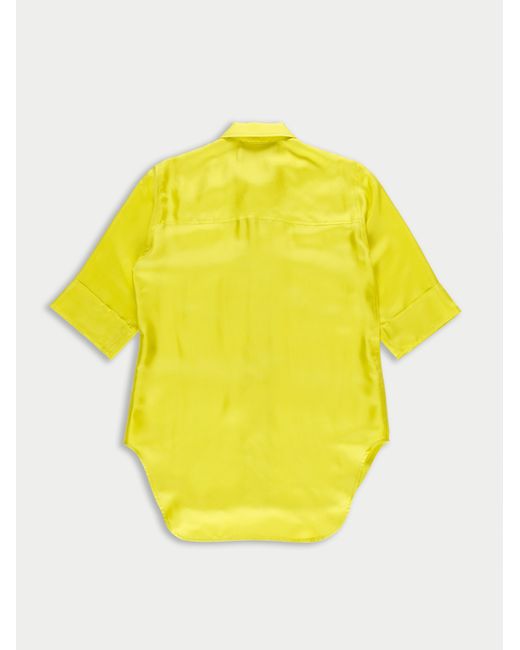 La Fetiche Yellow Alice Silk Utility Shirt