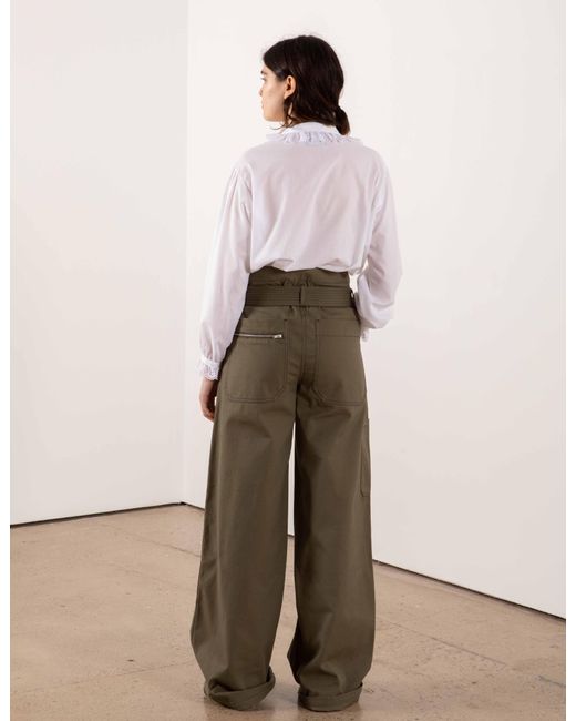 La Fetiche White Jane Light Cotton Twill Blouse With French Broderie Anglaise Collar And Cuff, Front Pintuck Details