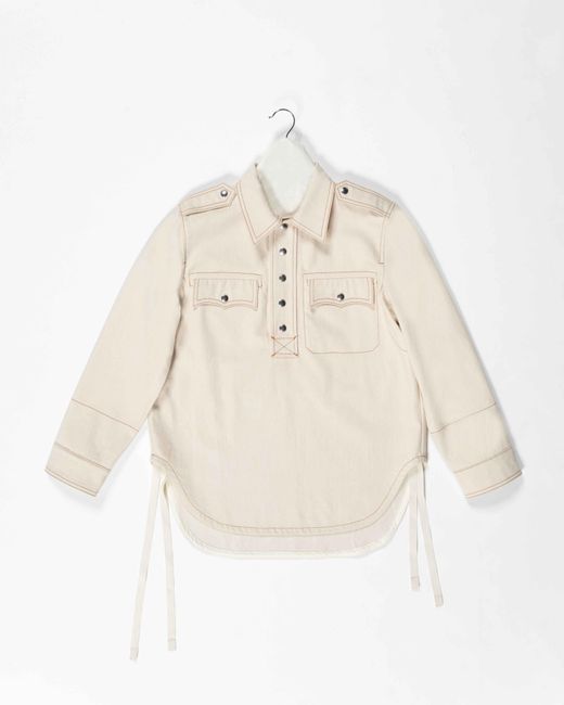 La Fetiche Natural Ali Cotton Panama Workwear Over-Shirt