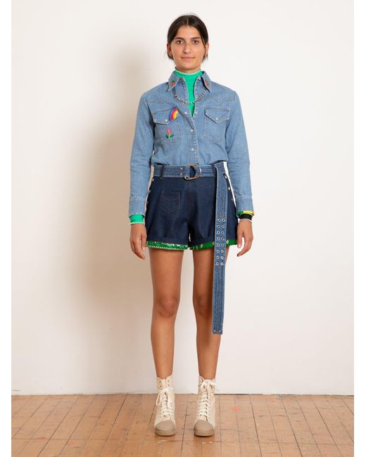 La Fetiche Blue Ono Stone Washed Denim Shirt
