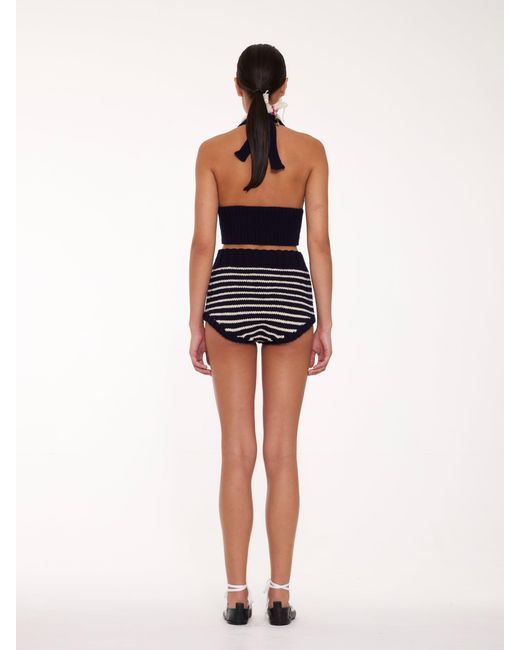 La Fetiche Blue Edie Striped Pants