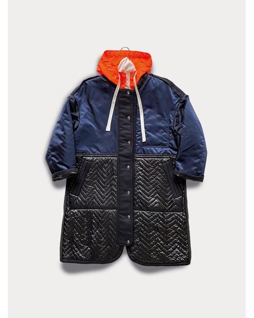 La Fetiche Blue Divine Quilted Reversible Coat