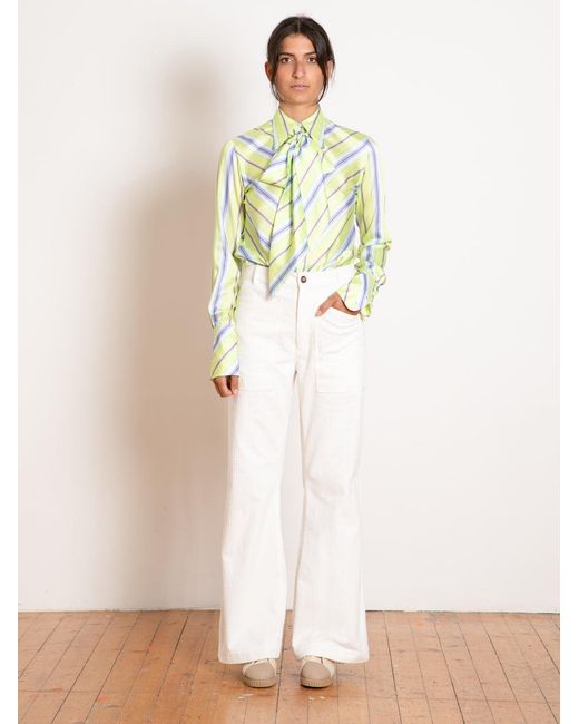 La Fetiche Multicolor Tasha Lightweight Striped Blouse
