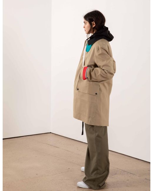 La Fetiche Natural Yoko Hand Made Cotton Bonded Waterproof Trench-Coat
