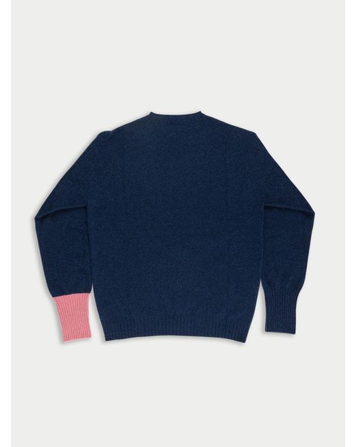 La Fetiche Blue Bryan Oversized Lambswool Sweater