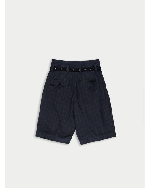 La Fetiche Blue Jack Pinstriped Tailored Shorts