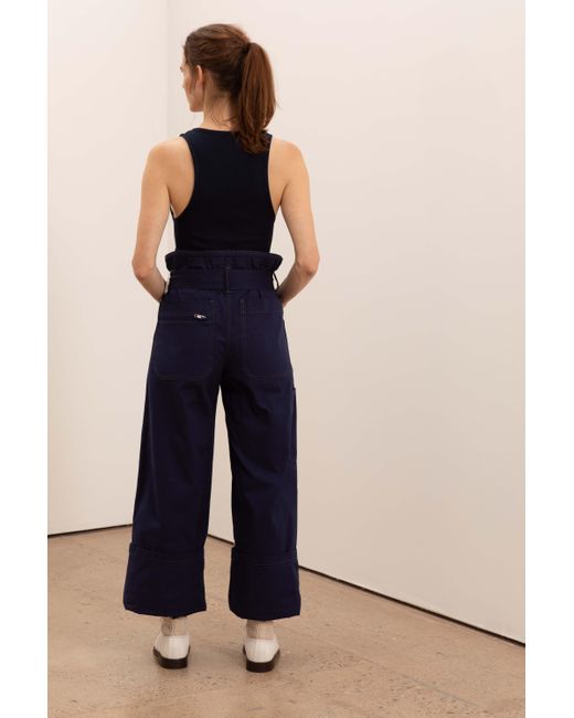 La Fetiche Blue Marcel Fine Weight Ribbed Tank Top