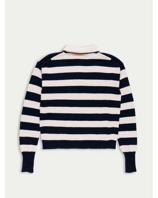 La Fetiche Blue Winifred Striped Rugby Sweater