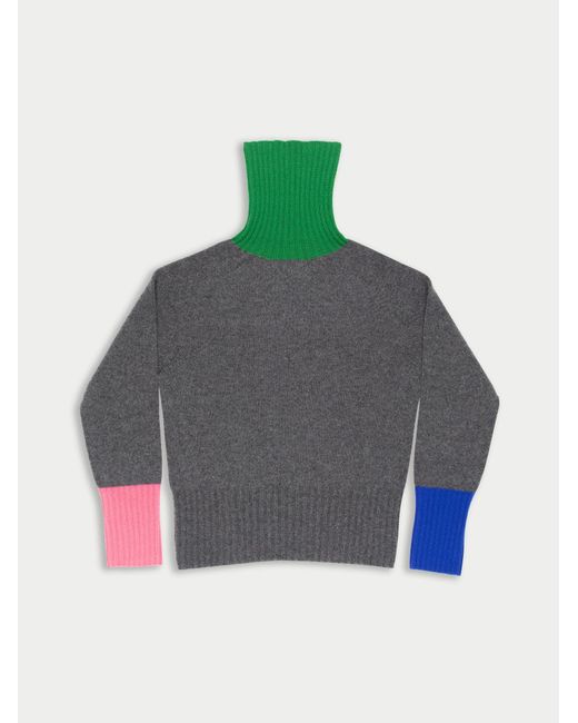 La Fetiche Gray Rudi Traditional Seam-Free Polo Sweater