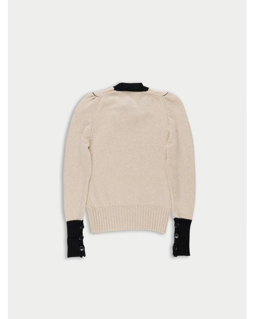 La Fetiche Natural Gloria Neck Tie Sweater