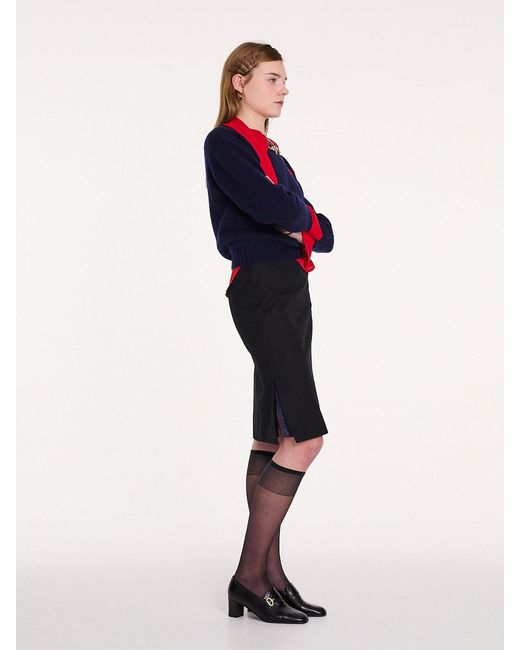 La Fetiche Blue Clark Crew Neck Shetland Sweater