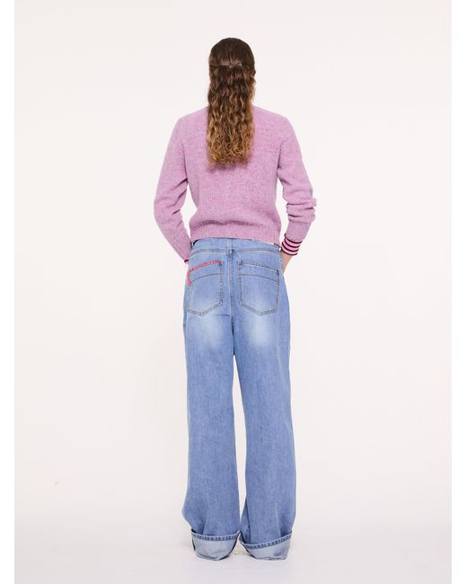 La Fetiche Pink Joy Crew Neck Shetland Sweater