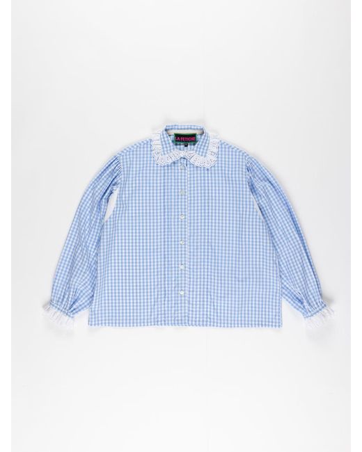 La Fetiche Blue Jane Cotton Blouse