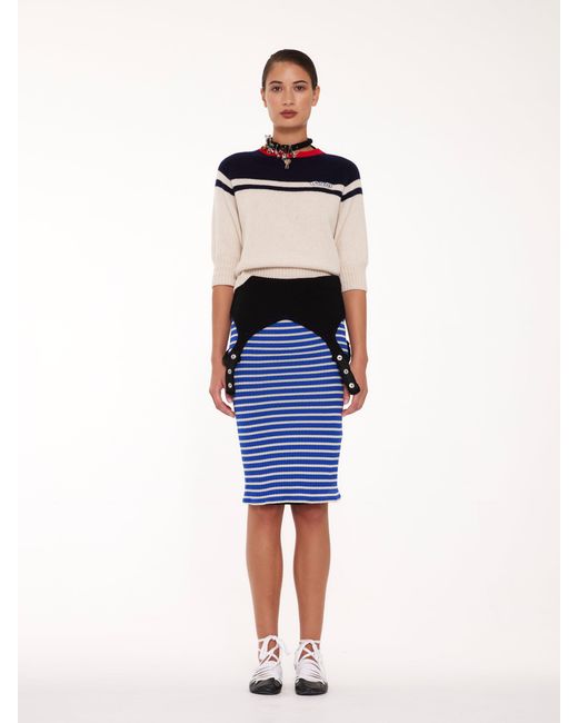 La Fetiche Blue Ady 3/4 Sleeve Sweater