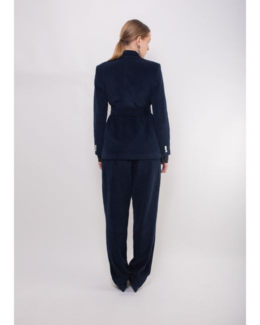 La Fetiche Blue Angela Pleated Trousers