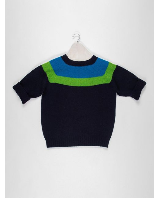 La Fetiche Blue Sidney Shetland Sweater