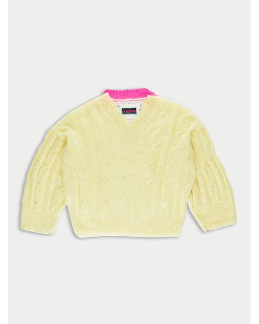 Women's Yellow Rory V-Neck Jumper