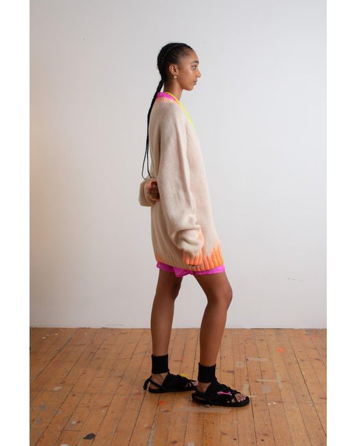 La Fetiche Natural Barney Hand Dye Oversized Menswear Sweater