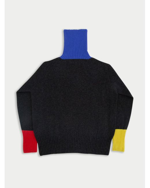 La Fetiche Blue Rudi X Oversized Seam Free Polo Sweater