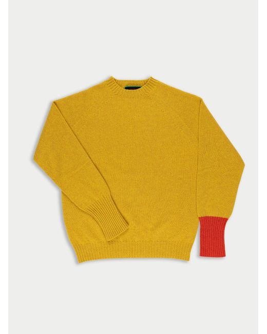 Women's Yellow Bryan Oversized Lambswool Jumper
