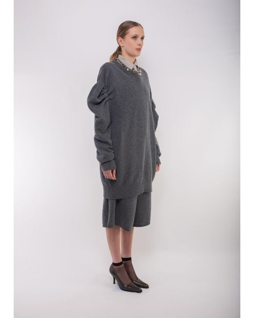 La Fetiche Gray Victor V-Neck Sweater