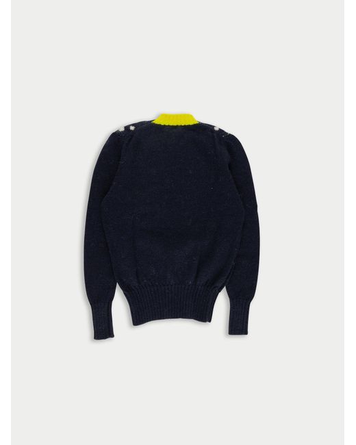 La Fetiche Blue Liza Spotty Intarsia Sweater