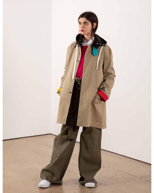 La Fetiche Natural Yoko Hand Made Cotton Bonded Waterproof Trench-Coat