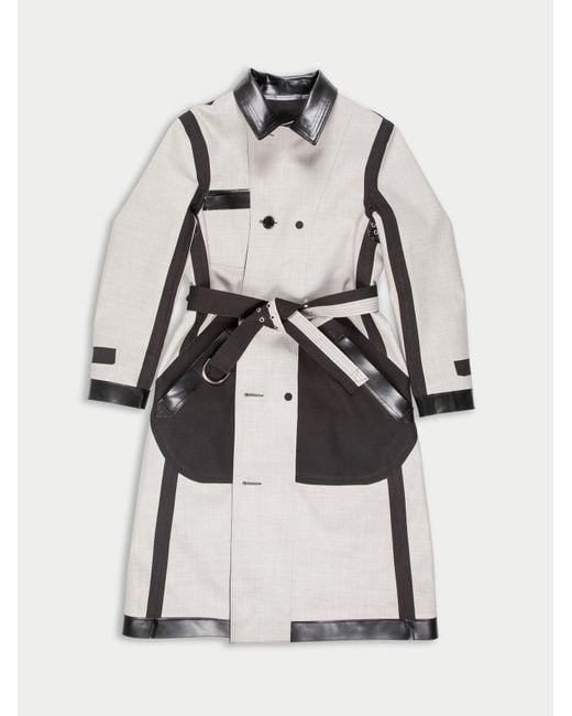 La Fetiche White Teddy Fitted Trench Coat