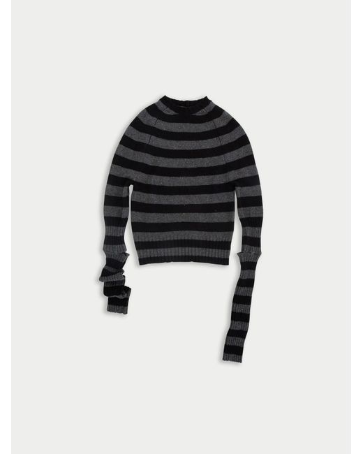 La Fetiche Black Stevie Skinny Striped Sweater
