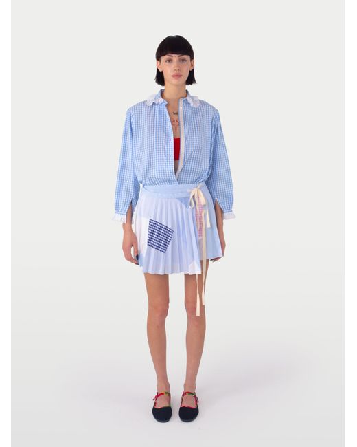 La Fetiche Blue Jane Cotton Blouse