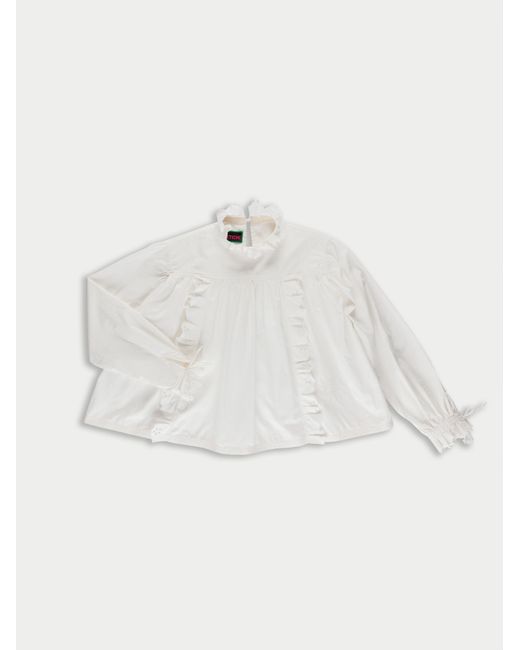 La Fetiche White Ginette Cotton Blouse