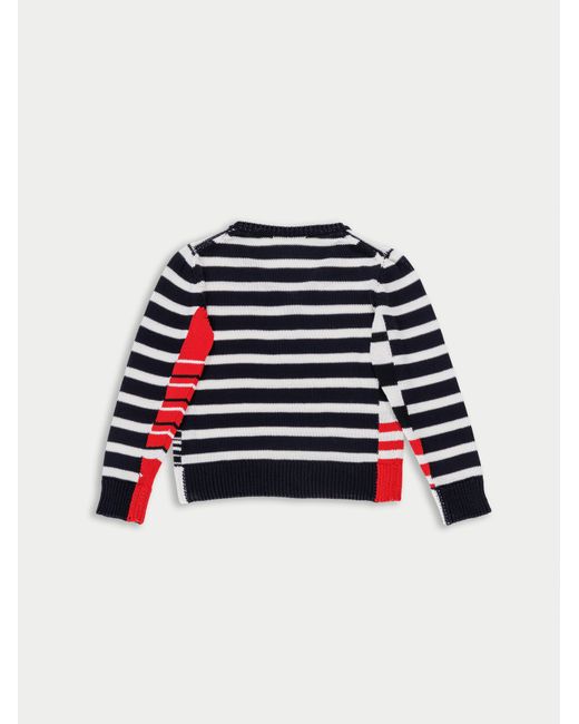 La Fetiche Blue Mitzi V-Neck Colour Block Striped Sweater