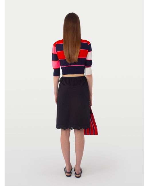La Fetiche Red Luna Striped Sweater
