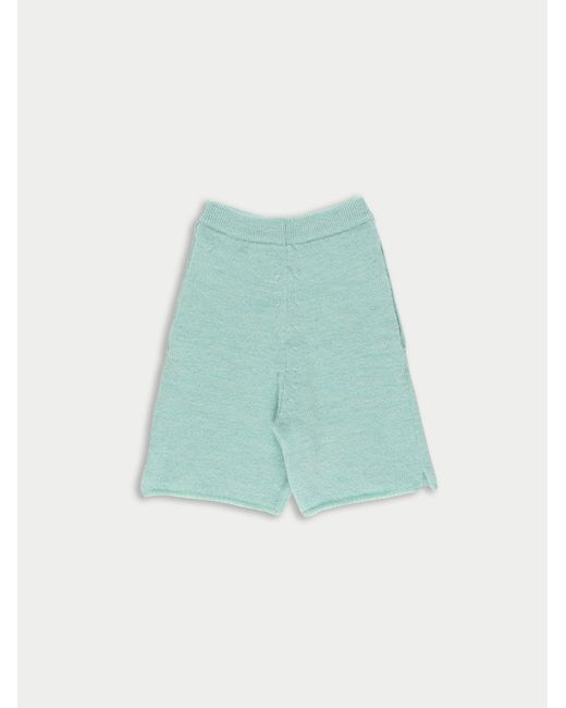 La Fetiche Blue Al Knit Knitted Shorts