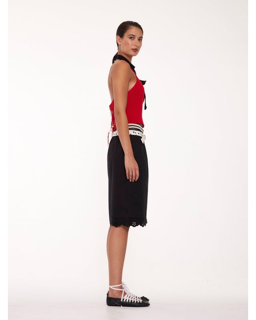 La Fetiche Black Piano Slip Skirt