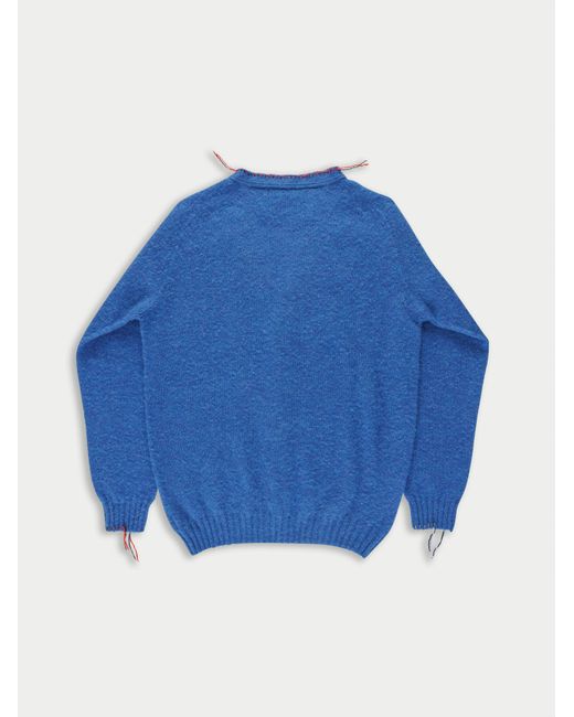 La Fetiche Blue Beaton Brushed V-Neck Cardigan