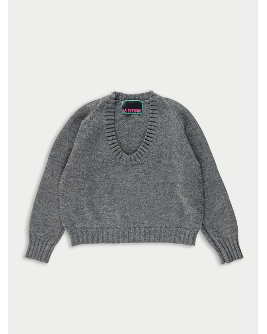 La Fetiche Gray Ed Loose Fit Sweater