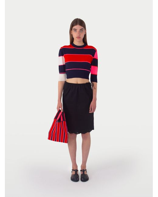 La Fetiche Red Luna Striped Sweater