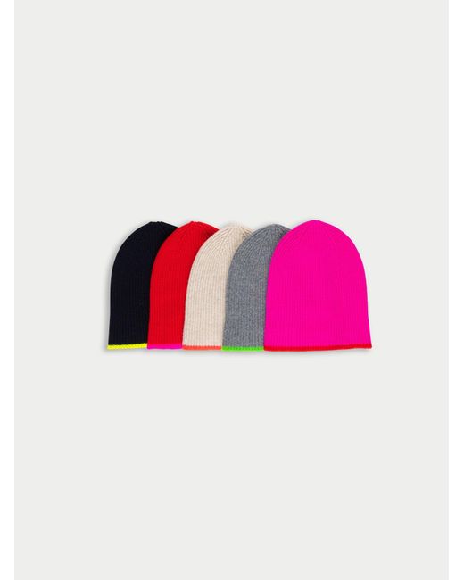 La Fetiche Pink Mikey Ribbed Beanie