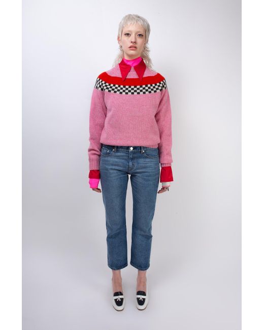 La Fetiche Pink Nova Fairisle Shetland Sweater