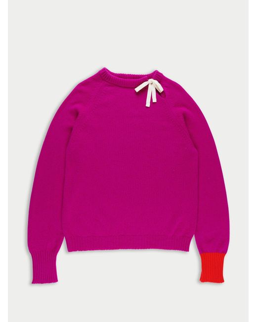 Women's Pink Ella Oversized Crew Neck Jumper