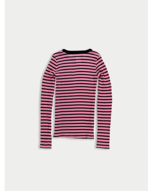 La Fetiche Red Jackie Raye Fine Weight Ribbed Top